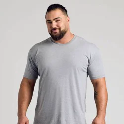 True Classic Men's Contemporary Fit Short Sleeve T-Shirt - Heathered Gray M