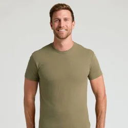 True Classic Men's Contemporary Fit Short Sleeve T-Shirt - Olive Green XL