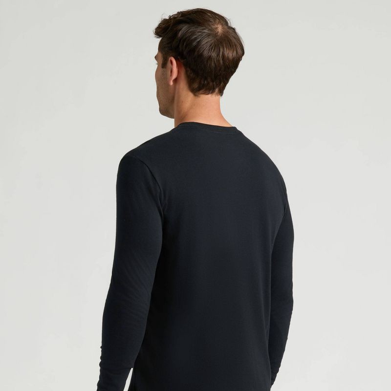 slide 2 of 4, True Classic Men's Contemporary Fit Long Sleeve T-Shirt - Black S, 1 ct