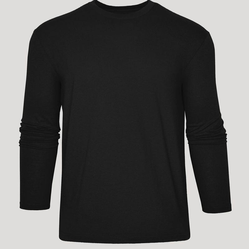 slide 4 of 4, True Classic Men's Contemporary Fit Long Sleeve T-Shirt - Black S, 1 ct