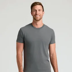 True Classic Men's Contemporary Fit Short Sleeve T-Shirt - Charcoal Gray XL