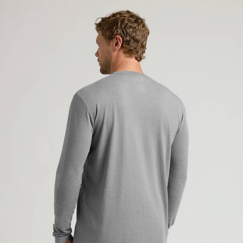 slide 2 of 4, True Classic Men's Contemporary Fit Long Sleeve T-Shirt - Heathered Gray L, 1 ct
