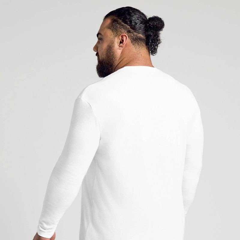 slide 2 of 4, True Classic Men's Contemporary Fit Long Sleeve T-Shirt - White M, 1 ct