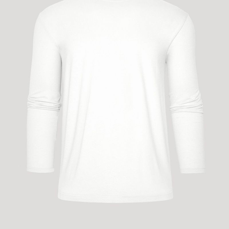 slide 4 of 4, True Classic Men's Contemporary Fit Long Sleeve T-Shirt - White XXL, 1 ct
