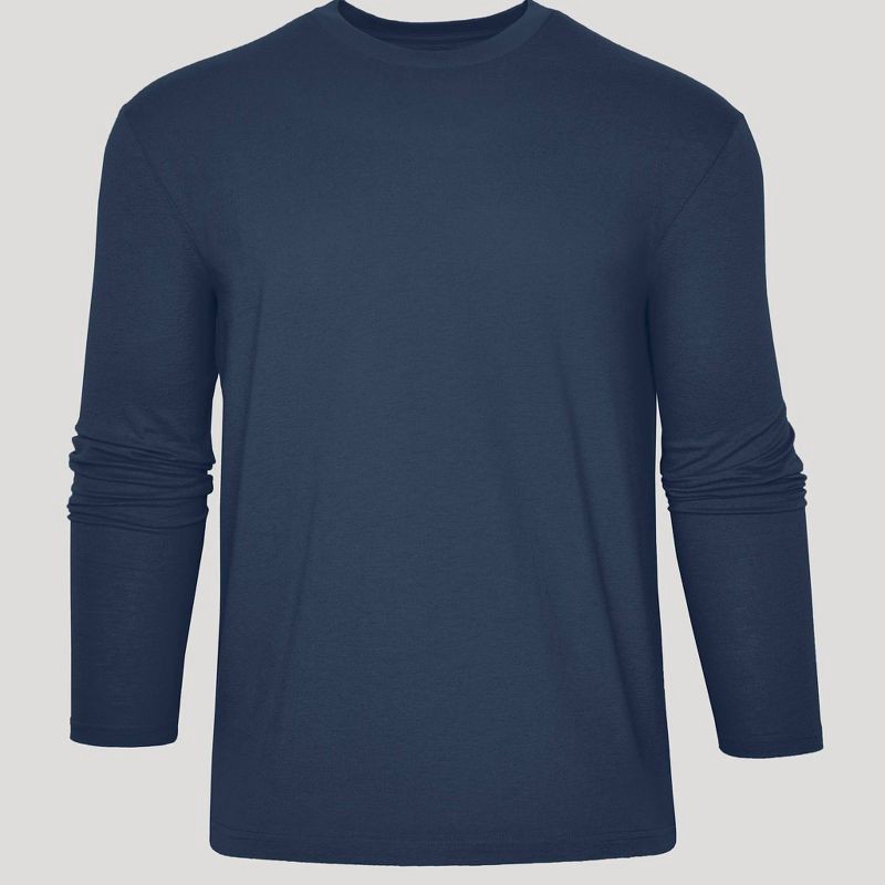 slide 4 of 4, True Classic Men's Contemporary Fit Long Sleeve T-Shirt - Navy Blue XXL, 1 ct