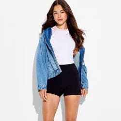 Women's High-Rise ButterBliss Bike Shorts - Wild Fable™ Black XXS