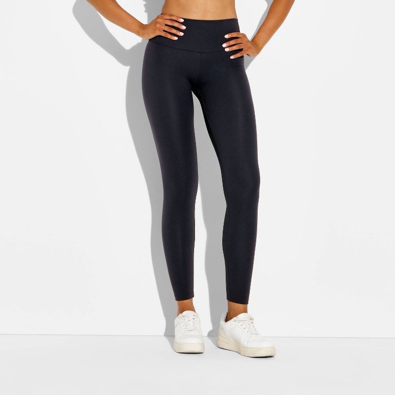 slide 2 of 3, Women's High-Waisted ButterBliss Leggings - Wild Fable™ Slate Black S, 1 ct