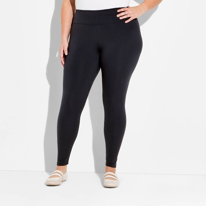 slide 2 of 3, Women's High-Waisted ButterBliss Leggings - Wild Fable™ Slate Black XXL, 1 ct