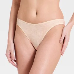 Women's Modal Blend Scoop Waist Cheeky Underwear - Auden™ Oatmeal Heather XL