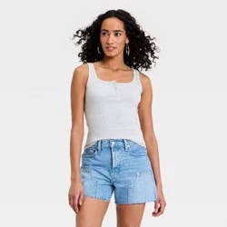 Women's Fitted Tank Top - Universal Thread™ Heather Gray M