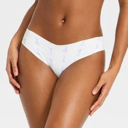 Women's Invisible Edge Cotton Cheeky Bikini Underwear - Auden™ White S
