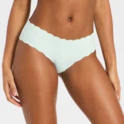 Women's Invisible Edge Scallop Cheeky Underwear - Auden™ Mint M