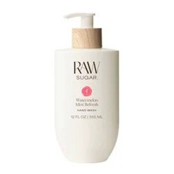 Raw Sugar Gentle Hand Wash - Watermelon Mint Refresh - 12 fl oz: Vegan, Pump Bottle, For Normal to Sensitive Skin