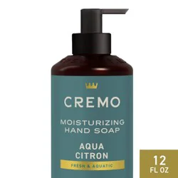 Cremo Hand Soap - Aqua Citron - 12 fl oz: Gel, Pump Bottle