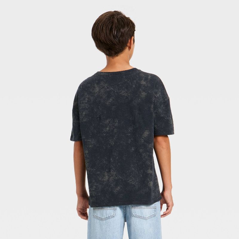 slide 3 of 4, Boys' Nintendo Bowser Short Sleeve Oversized Graphic T-Shirt - Black Wash M, 1 ct