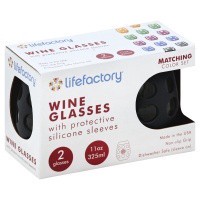 slide 1 of 1, Lifefactory Wine Glass Carbon, 2 ct; 11 oz