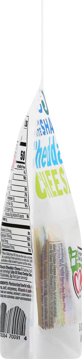 slide 6 of 10, 12/6Oz 3/4Oz Sharp 50% Light White Cheddar Bars-Snack Size, 8 ct