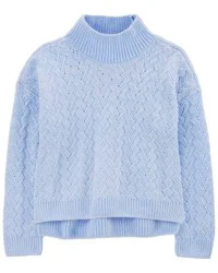 Oshkosh Kid Soft Chenille Mock Neck Top Blue 4
