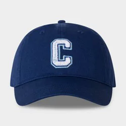 Champion Adult Cotton Chenille C Cap Baseball Hat - Navy Blue