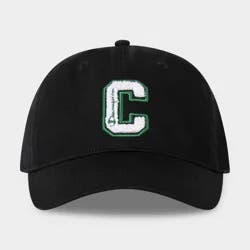 Champion Adult Cotton Chenille C Cap Baseball Hat - Black