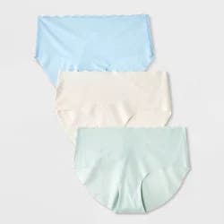 Girls' 3pk Scallop Hipster Underwear - art class™ Blue XL