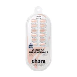 Ohora Gel Nail Art Gel Tip Press-On - French Chrome - 30pc
