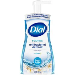 Dial Antibacterial Foam Hand Soap Pump - Linen & Lily - 10 fl oz