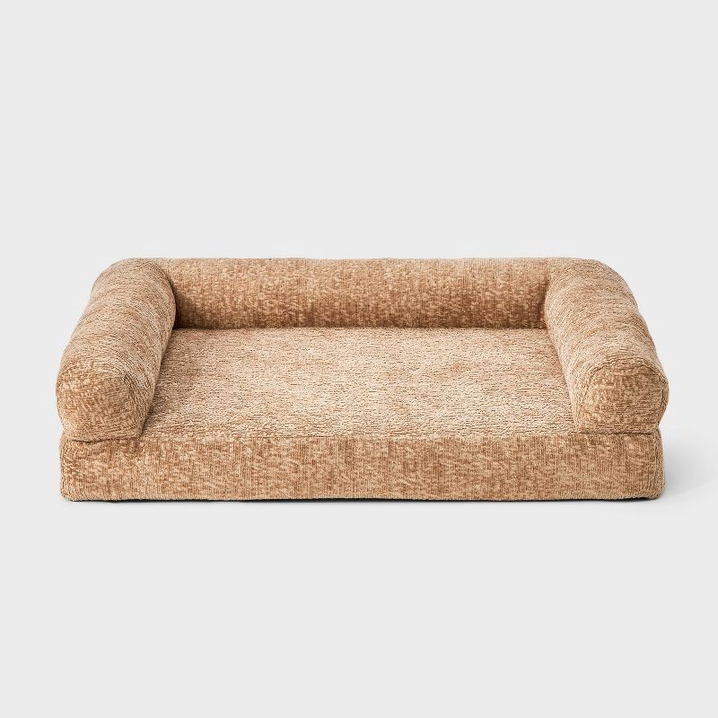 slide 1 of 3, Rounded 3-sided Bolster Dog Bed - Boots & Barkley™ M, 1 ct