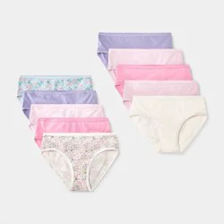 Girls' 10pk Floral Briefs - Cat & Jack™ Assorted Colors 14