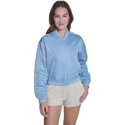 Champion Women's Cropped Varsity Jacket - Blue L