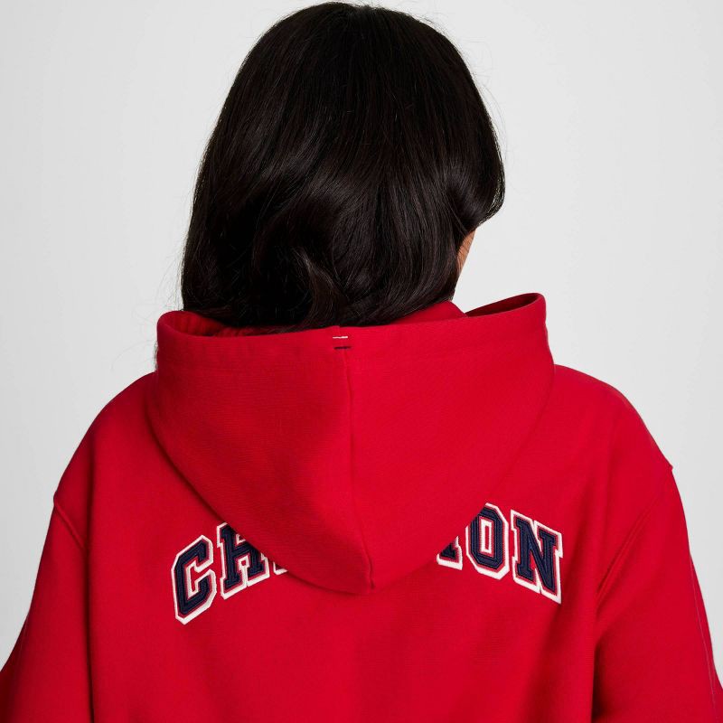 slide 5 of 11, Champion Women's Gold Medal Cropped Full Zip Hoodie - Red S, 1 ct