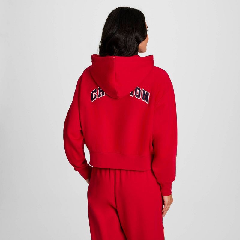 slide 2 of 11, Champion Women's Gold Medal Cropped Full Zip Hoodie - Red XL, 1 ct
