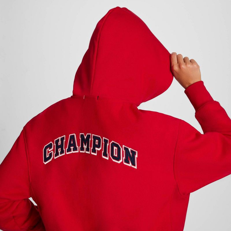 slide 9 of 11, Champion Women's Gold Medal Cropped Full Zip Hoodie - Red XL, 1 ct