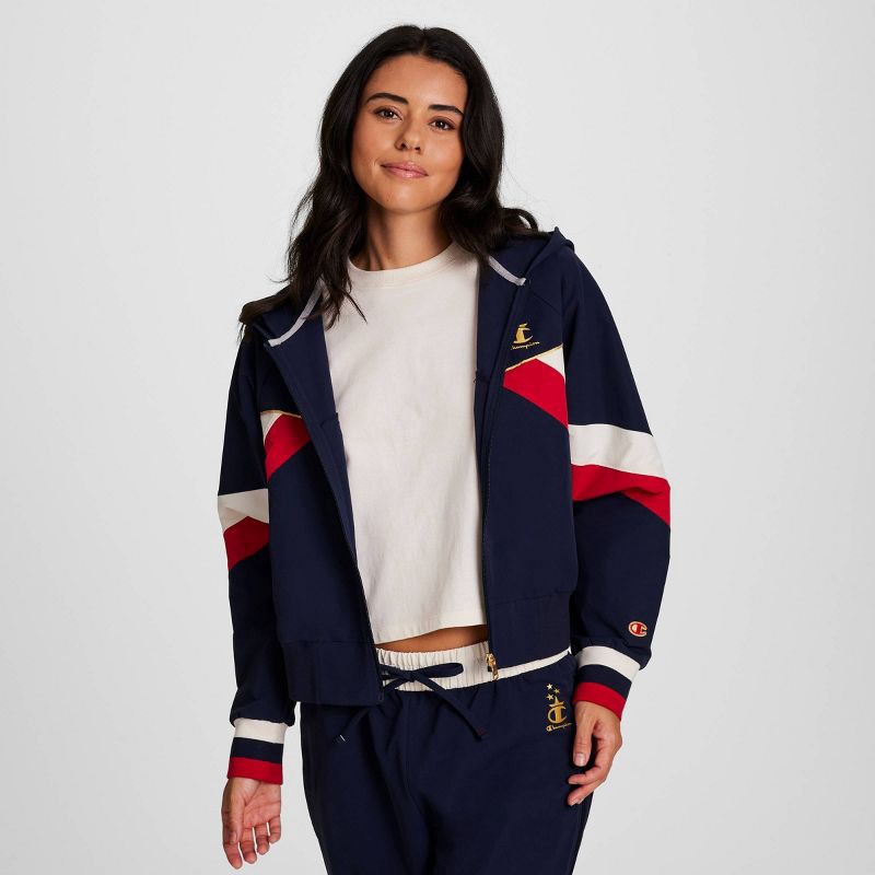 slide 9 of 10, Champion Women's Gold Medal Full Zip Hoodie -Navy Blue XL, 1 ct