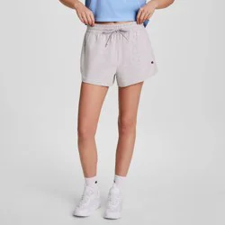 Champion Women's Iconic Cinch Waist Essentials Jersey Shorts - Heather Gray M