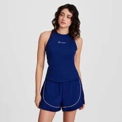 Champion Women's Iconic Essentials Ribbed Tank Top - Blue Depths XS
