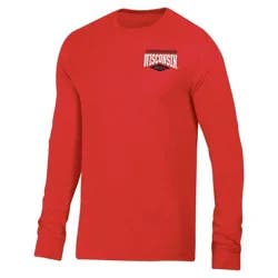 NCAA Wisconsin Badgers Men's Two-Sided Long Sleeve T-Shirt - S