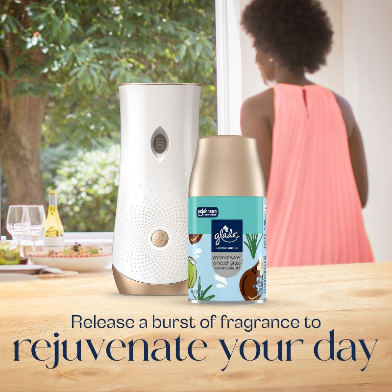 slide 7 of 11, Glade Automatic Spray Air Freshener Refills - Coconut Water & Beach Grass - 6.2oz, 6.2 oz