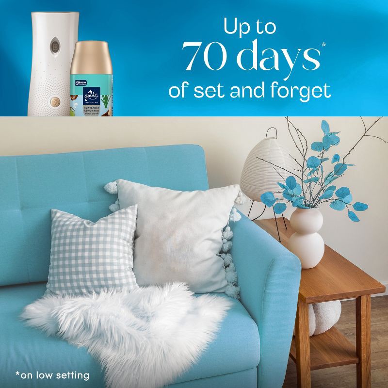 slide 8 of 11, Glade Automatic Spray Air Freshener Refills - Coconut Water & Beach Grass - 6.2oz, 6.2 oz