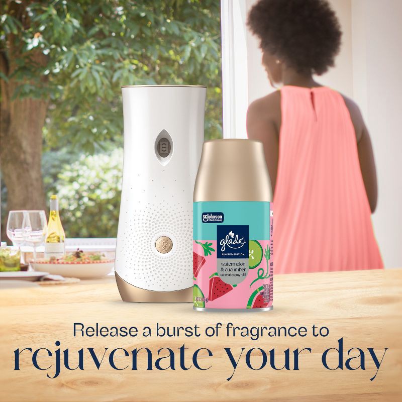 slide 7 of 11, Glade Automatic Spray Air Freshener Refills - Watermelon & Cucumber - 6.2oz, 6.2 oz