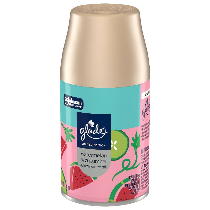 slide 10 of 11, Glade Automatic Spray Air Freshener Refills - Watermelon & Cucumber - 6.2oz, 6.2 oz