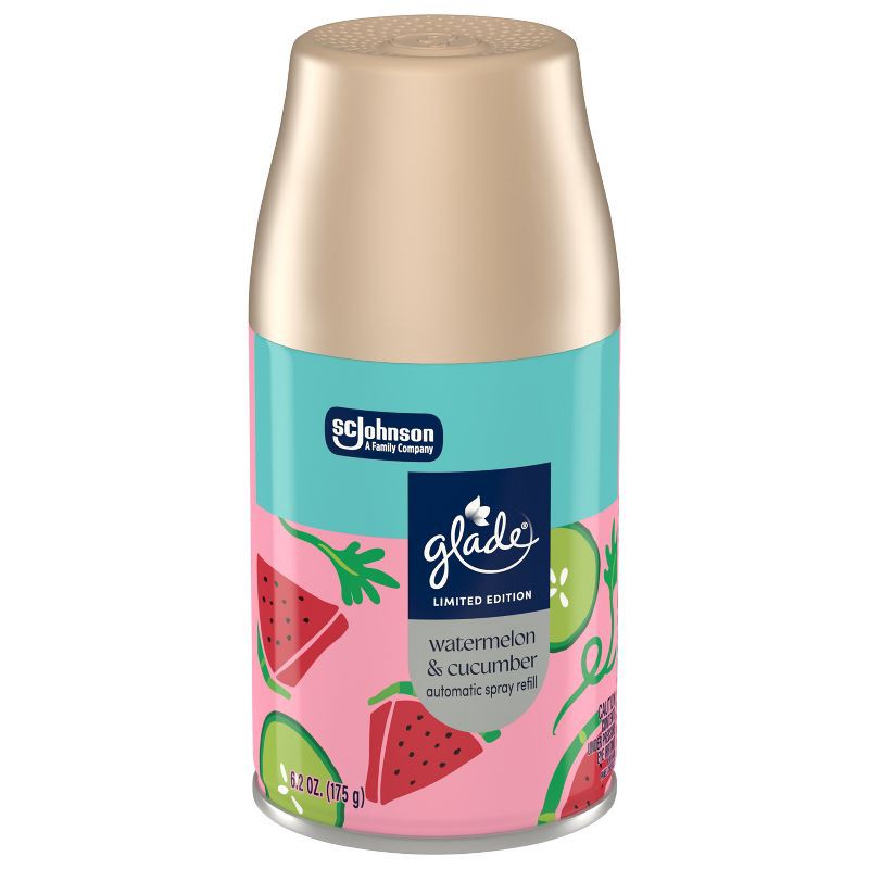 slide 11 of 11, Glade Automatic Spray Air Freshener Refills - Watermelon & Cucumber - 6.2oz, 6.2 oz