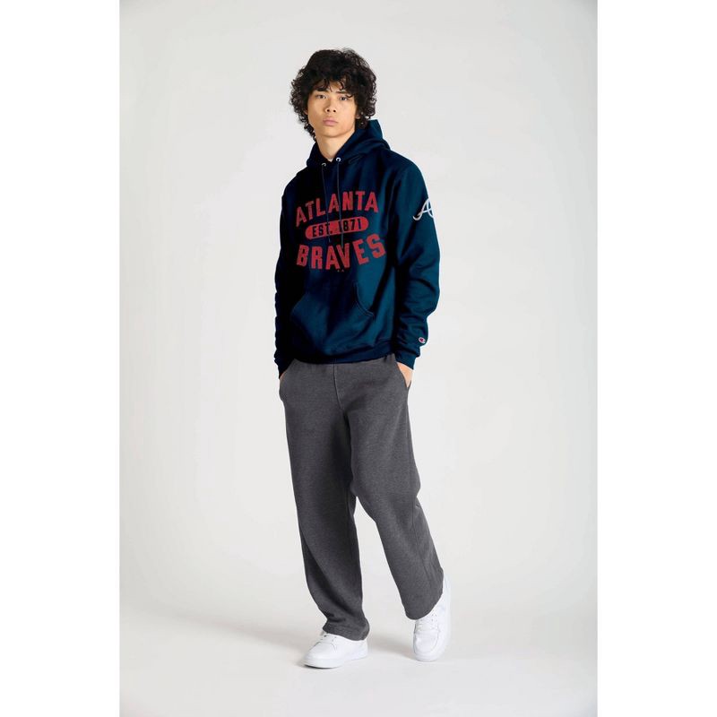 slide 1 of 8, MLB Atlanta Braves Men's Champion Hooded Sweatshirt - S, 1 ct