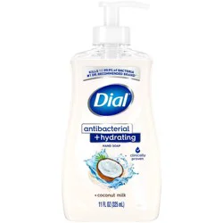 Dial Antibacterial and Hydrating Hand Soap Pump - Coconut Milk - 11oz