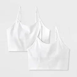 Girls' 2pk Shelf Brami - Cat & Jack™ White S