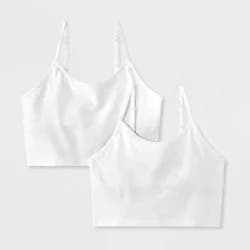 Girls' 2pk Shelf Brami - Cat & Jack™ White S