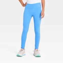 Girls' Everyday Soft Leggings - All In Motion™ Blue XS