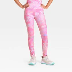 Girls' Everyday Soft Leggings - All In Motion™ Pink XS