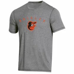 MLB Baltimore Orioles Men's Gray Athletic Performance T-Shirt - S