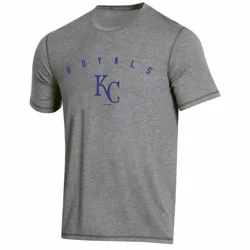 MLB Kansas City Royals Men's Gray Athletic Performance T-Shirt - M